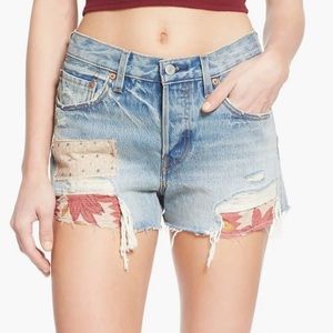 Levi's 501' Patchwork Denim Shorts